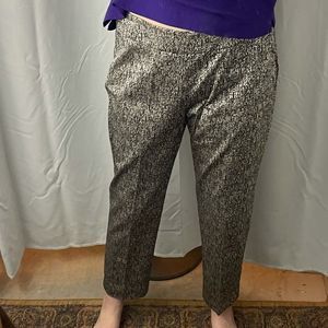 nic and zoe pewter pattern jacquard pants 14